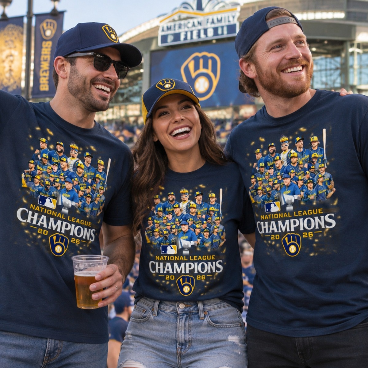 Brewers Fan Father's Day Shirt Milwaukee Baseball Brewers Fan Father's Day Shirt Milwaukee Baseball, friends wearing the same print