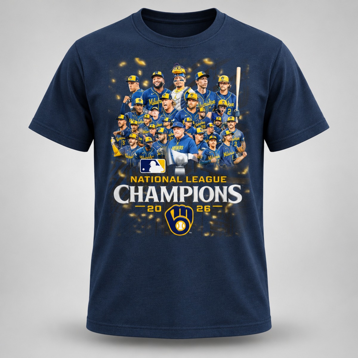 Brewers World Series Champions Shirt | Milwaukee NL 2026 1 Brewers World Series Champions Shirt | Milwaukee NL 2026, product photo on a neutral background