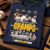Brewers World Series Shirt Win Our Way NL Central Champs Tee, folded showing the print
