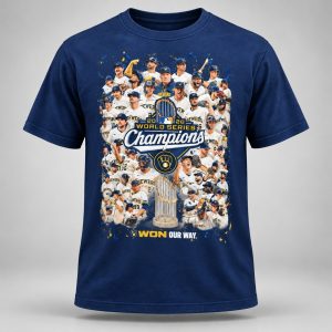 Brewers World Series Shirts 2026 Champions Team Tee, product photo on a neutral background